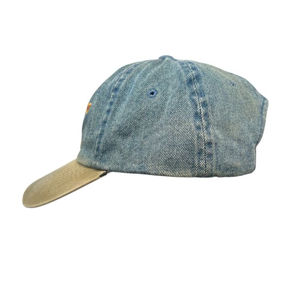Hooters Pittsburgh Vintage Denim Strapback Hat Cap 90's 80's Retro Dad Defunct - Picture 3 of 9